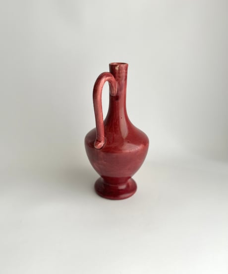 Vase｜赤い花瓶｜HoganasKeramik｜陶器｜北欧ヴィンテージ