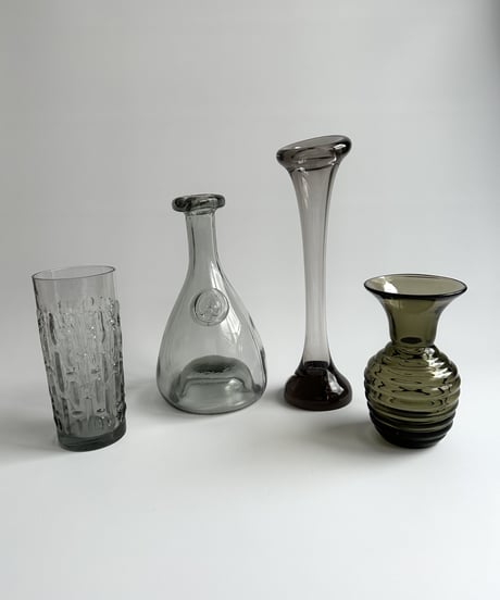 Vase｜ガラスの花瓶｜グレー