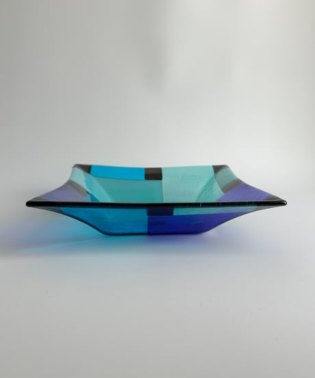Tray｜アートガラス｜ガラスの皿｜トレイ｜北欧