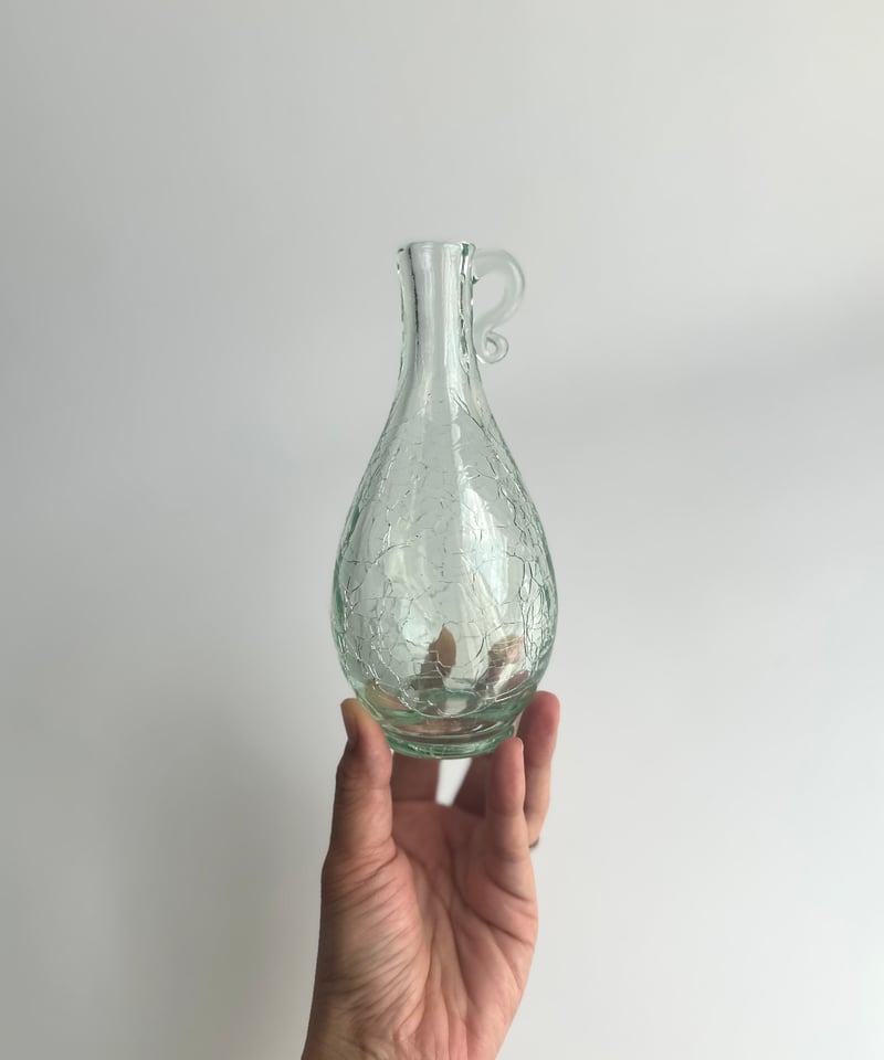 ※11/20迄【送料込 美品 希少性逸品】銀座ギャラリー購入 クラックガラス花瓶 Vase｜Stockholms Glasbruk Skansen｜北欧｜クラックガラス | r