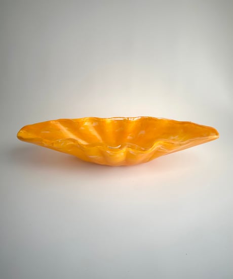 Bowl｜大きなガラスボウル｜オレンジ