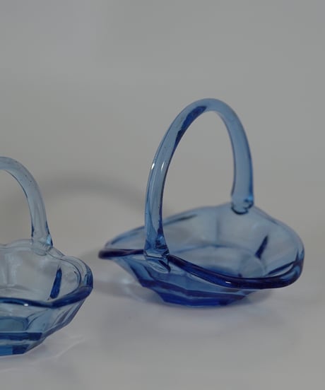 Bowl｜ガラスバスケット｜アールデコ｜ハンドル付ボウル｜ポルトガル