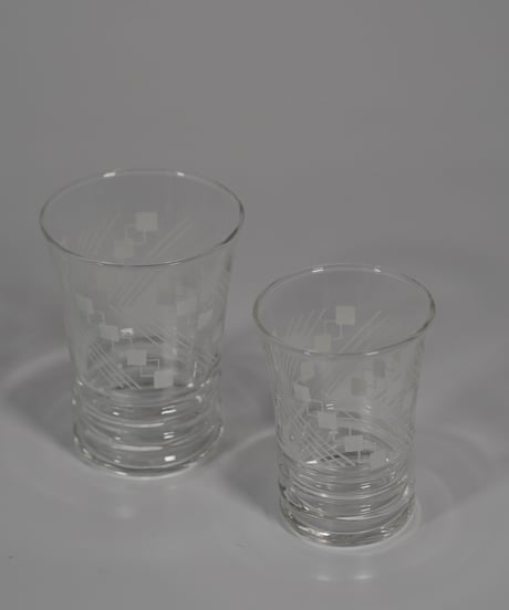 Glass｜ショットグラス｜幾何学模様｜フランス