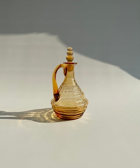Decanter｜デキャンタ｜カラフェ｜アンバー｜Art deco