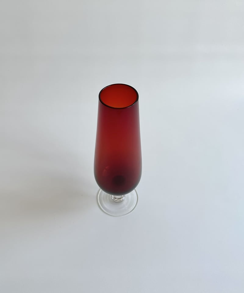 Vase｜赤いガラスの花瓶｜ビンテージ花瓶 | roi home｜北欧