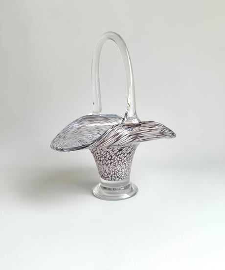 Basket｜ガラスのbasket｜花器｜ Gränna Glass｜スウェーデン