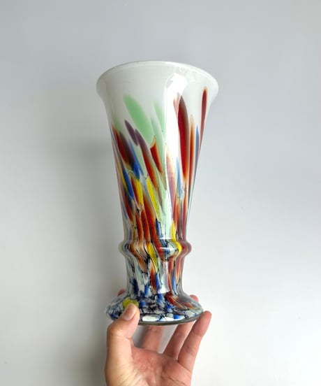 Vase｜アートガラス｜花瓶｜カラフル｜Hans Jürgen Richartz｜ドイツ
