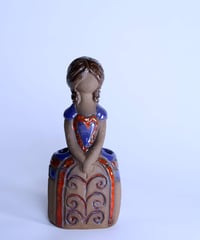 Vase｜Vallis Keramik｜フラワーガール｜陶器人形｜スウェーデン