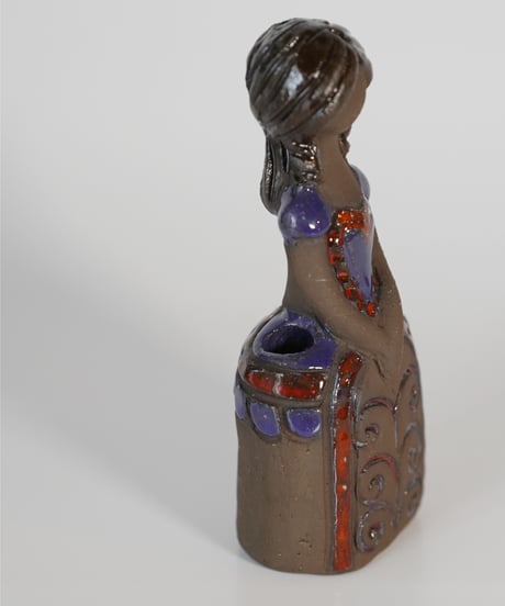 Vase｜Vallis Keramik｜フラワーガール｜陶器人形｜スウェーデン