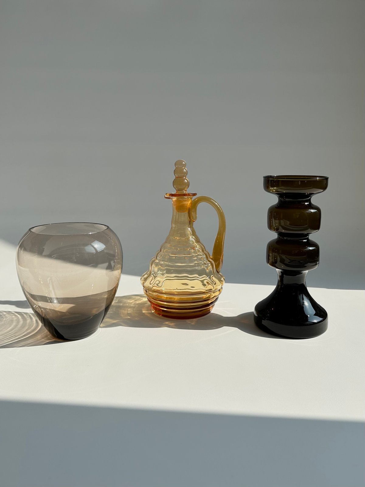 Decanter｜デキャンタ｜カラフェ｜アンバー｜Art deco | roi home｜北欧