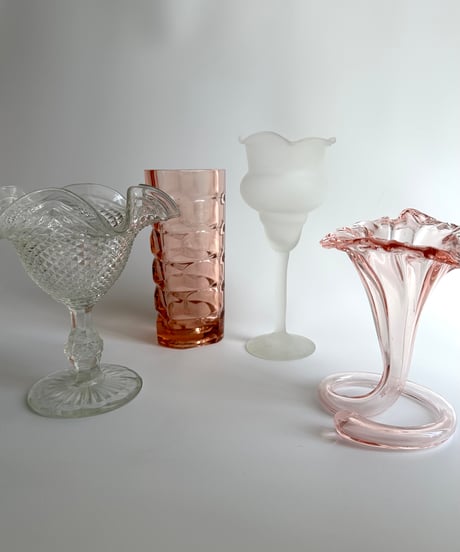 Vase｜Luminarc｜フランス｜ピンク｜フラワーベース
