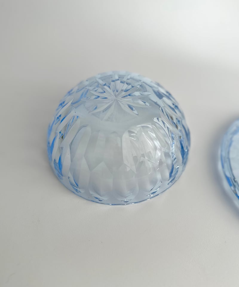 Candy Pot｜キャンディーポット｜蓋つきガラスボウル｜ライトブルー