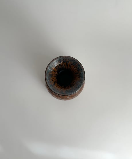 Vase｜陶器製の花瓶｜デンマーク｜オレンジ