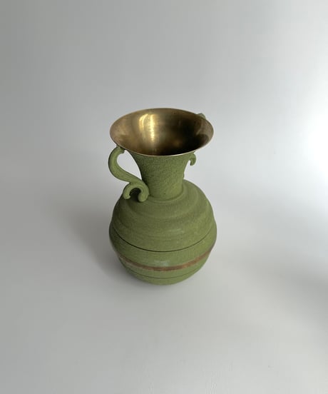 Vase｜緑の花瓶｜フラワーベース｜メタル｜北欧