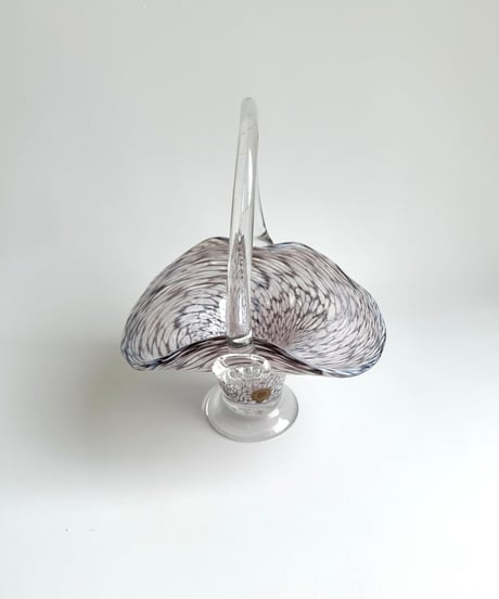 Basket｜ガラスのbasket｜花器｜ Gränna Glass｜スウェーデン