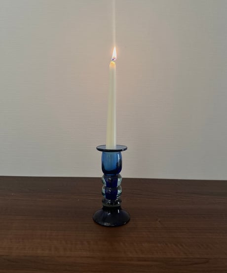 Candle holder｜ガラスのキャンドルホルダー｜燭台｜ミッドセンチュリー