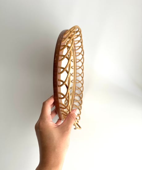 Mirror｜ミラー｜鏡｜壁掛け｜ラタン