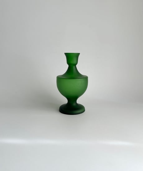 Vase｜グリーン｜フロストガラス｜フラワーベース