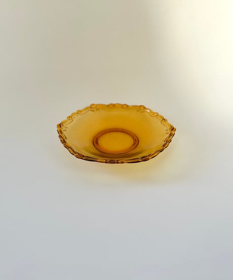 Dish｜アンバー｜琥珀色｜ガラスの皿