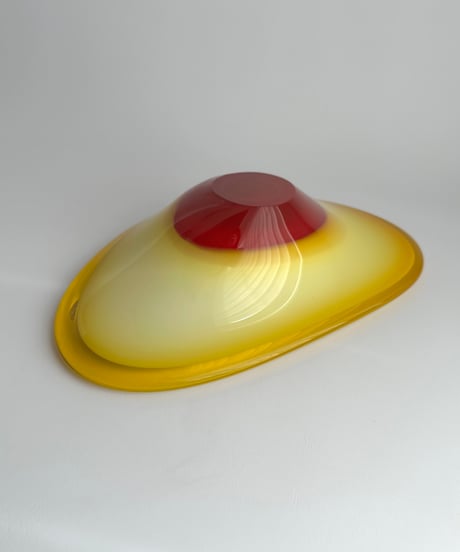 Bowl｜Bergdala｜大きなガラスのボウル｜オレンジ｜フルーツボウル