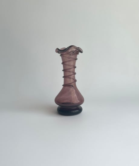Vase｜フリル｜パープル｜アートガラス