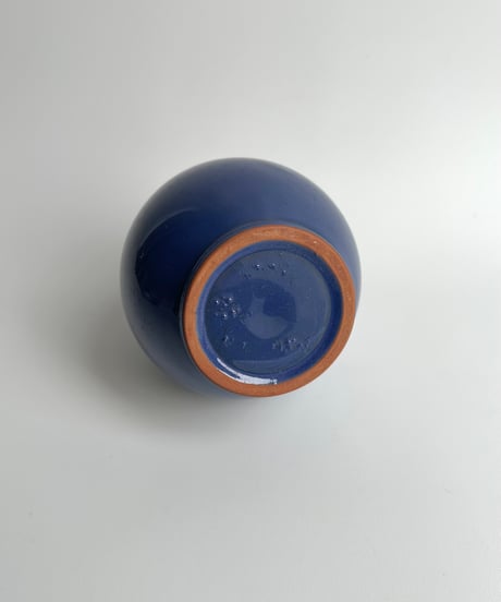 Vase｜陶器製の花瓶｜ブルー｜青