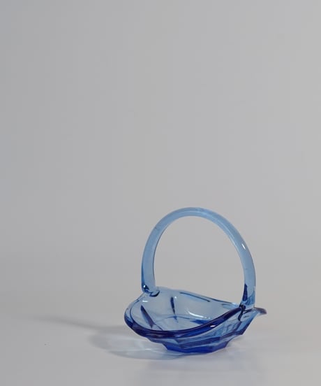 Bowl｜ガラスバスケット｜アールデコ｜ハンドル付ボウル｜ポルトガル