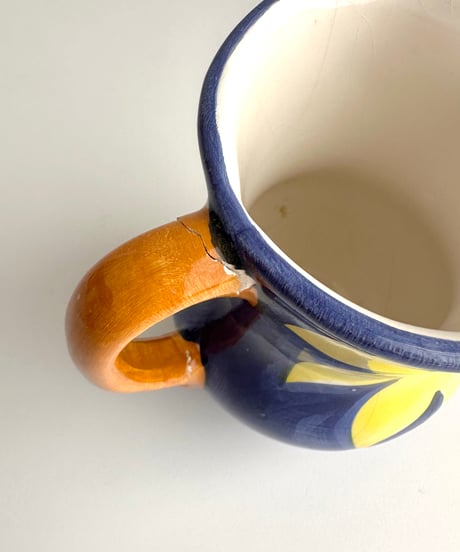 Jug｜水差し｜陶器製｜花瓶｜花模様