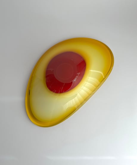 Bowl｜Bergdala｜大きなガラスのボウル｜オレンジ｜フルーツボウル