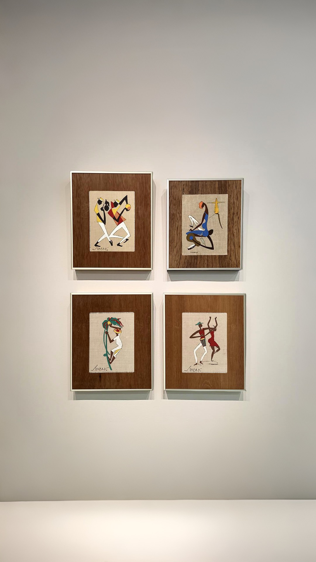 ヴィルジリオ・ナバイス ブラジル画家 手描 アート 油絵 額付