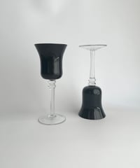 Glass｜ワイングラス｜ブラックガラス｜北欧ヴィンテージ
