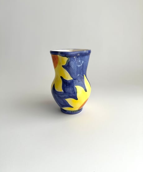 Jug｜水差し｜陶器製｜花瓶｜花模様