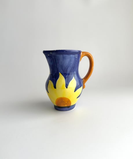 Jug｜水差し｜陶器製｜花瓶｜花模様