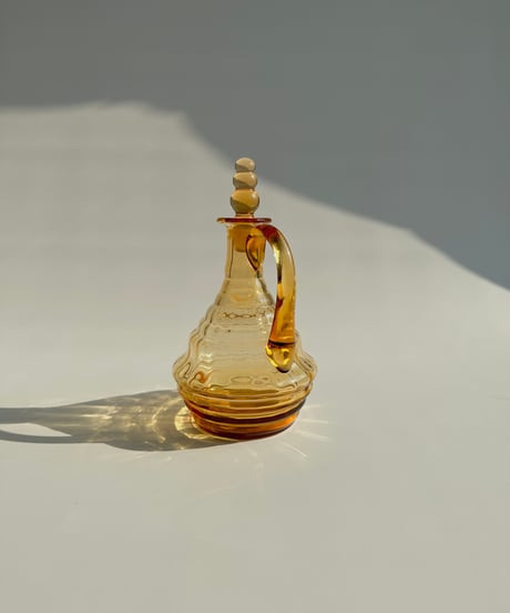 Decanter｜デキャンタ｜カラフェ｜アンバー｜Art deco