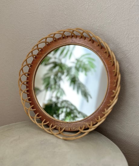Mirror｜ミラー｜鏡｜壁掛け｜ラタン