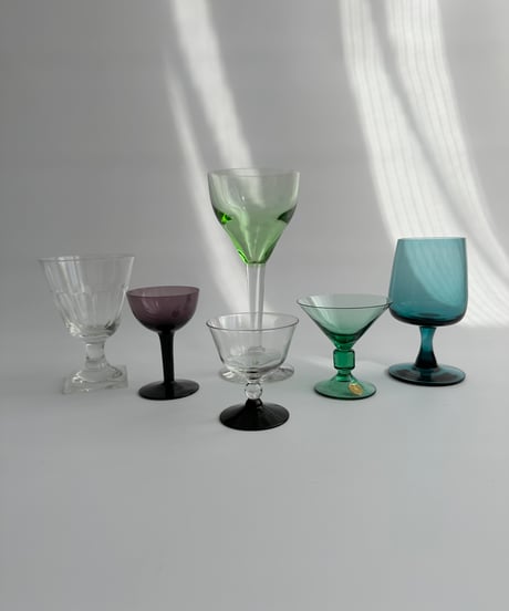 Glass｜グリーンのワイングラス｜北欧ヴィンテージ