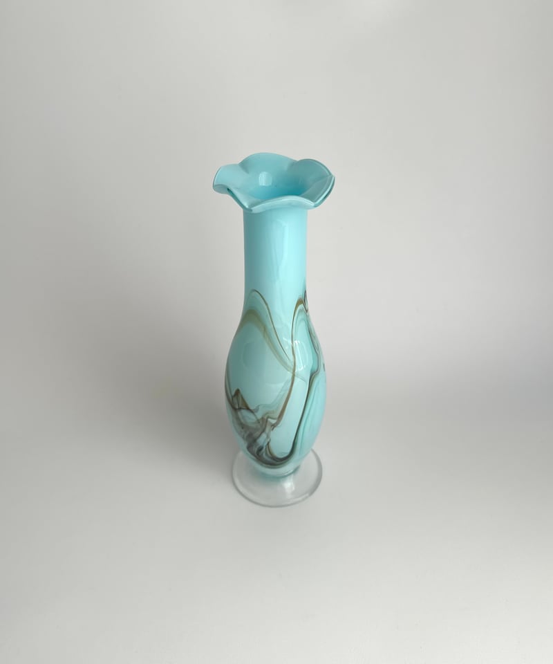 フランス製BIOTガラスフラワーベース　花瓶　ヴィンテージ フランス製BIOTガラスフラワーベース 花瓶 ヴィンテージ