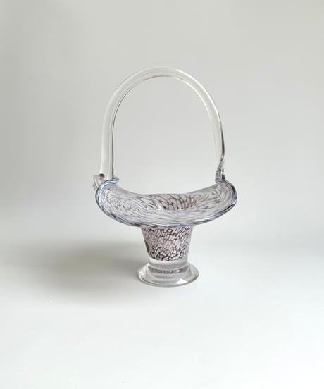 Basket｜ガラスのbasket｜花器｜ Gränna Glass｜スウェーデン