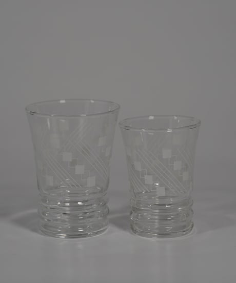 Glass｜ショットグラス｜幾何学模様｜フランス