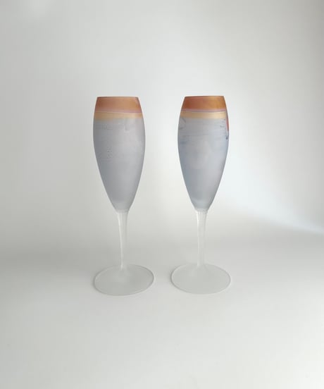 Glass｜シャンパングラス｜アートガラス｜北欧