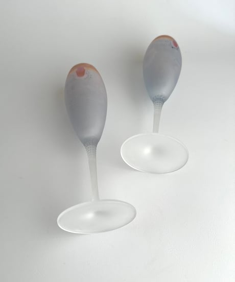 Glass｜シャンパングラス｜アートガラス｜北欧