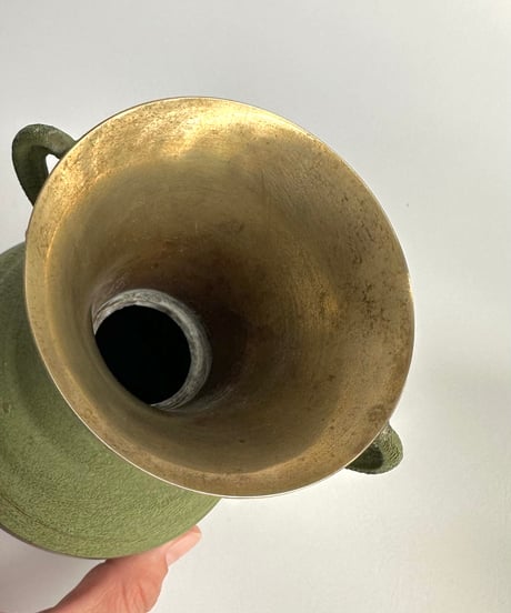 Vase｜緑の花瓶｜フラワーベース｜メタル｜北欧