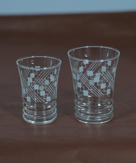 Glass｜ショットグラス｜幾何学模様｜フランス