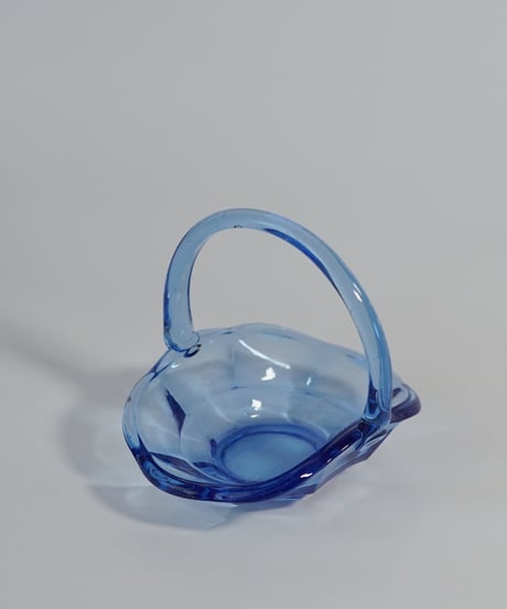 Bowl｜ガラスバスケット｜アールデコ｜ハンドル付ボウル｜ポルトガル