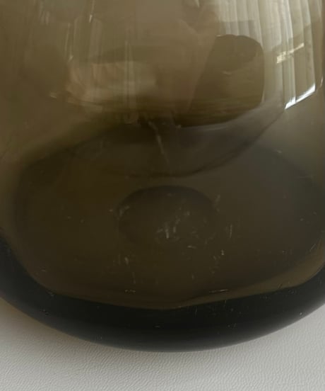 Mug｜ガラスのマグカップ｜アンバー｜オリーブグリーン