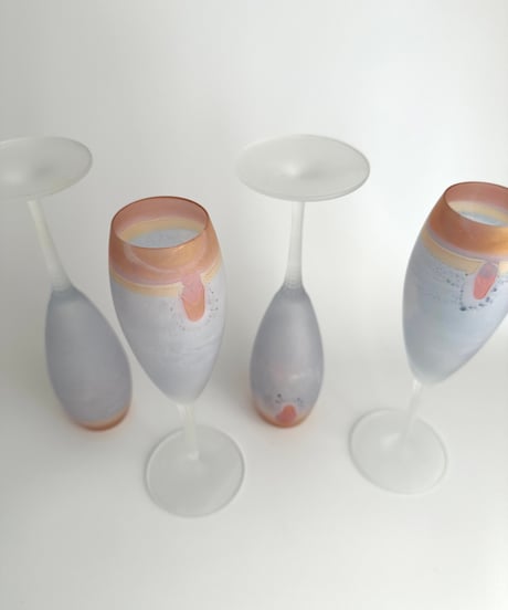 Glass｜シャンパングラス｜アートガラス｜北欧