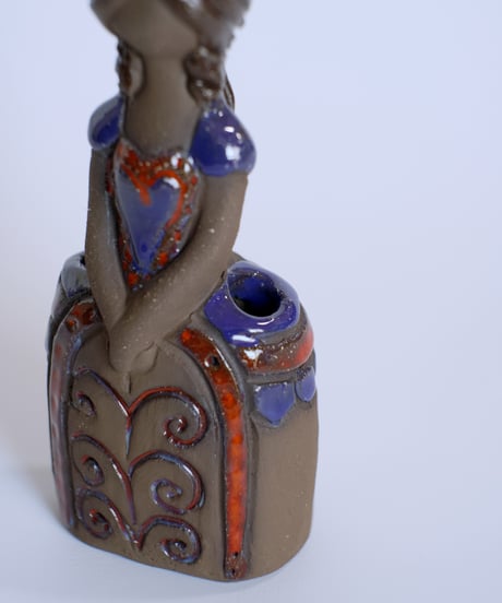 Vase｜Vallis Keramik｜フラワーガール｜陶器人形｜スウェーデン