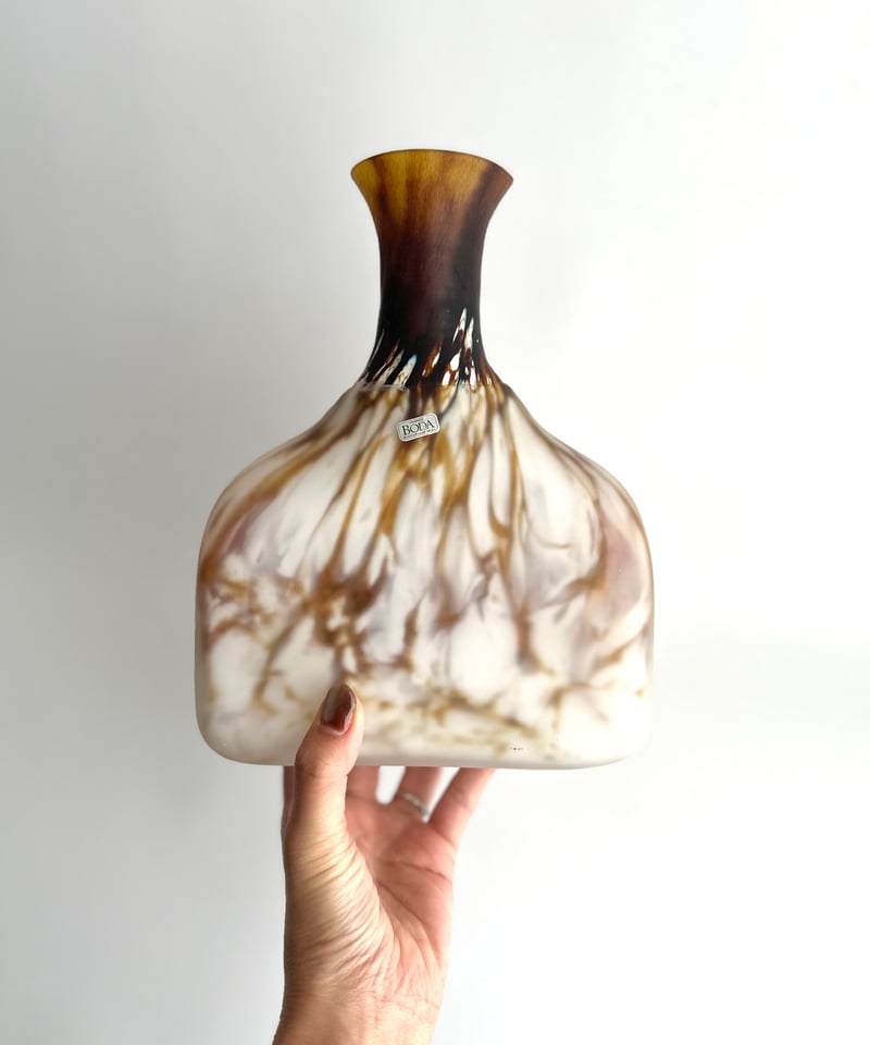 美品　コスタボダ　モニカ　バックストロム　ガラスオブジェ　花器　北欧雑貨1101 美品 コスタボダ モニカ バックストロム ガラスオブジェ 花器 北欧雑貨