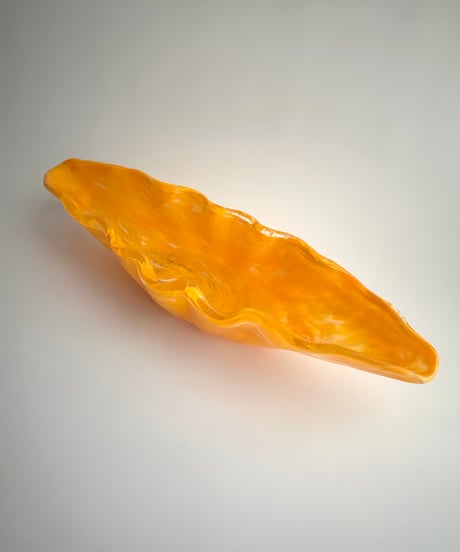 Bowl｜大きなガラスボウル｜オレンジ