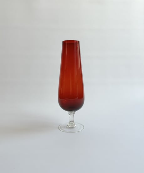 Vase｜赤いガラスの花瓶｜ビンテージ花瓶